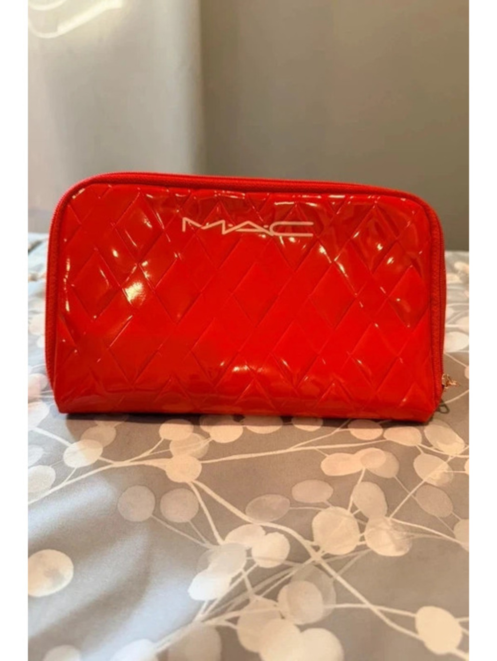 MAC Cosmetic Red Pouch with zipper